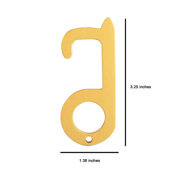 NWT GOLD ENAMEL TOUCHLESS KEY TO PREVENT GERMS! - Picture 5 of 5